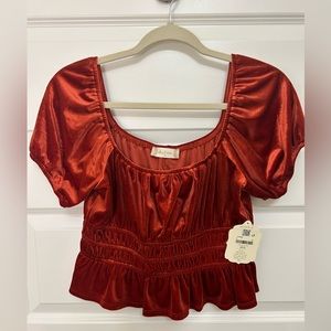 Altard state brand new with tags. Burnt orange velvet top
